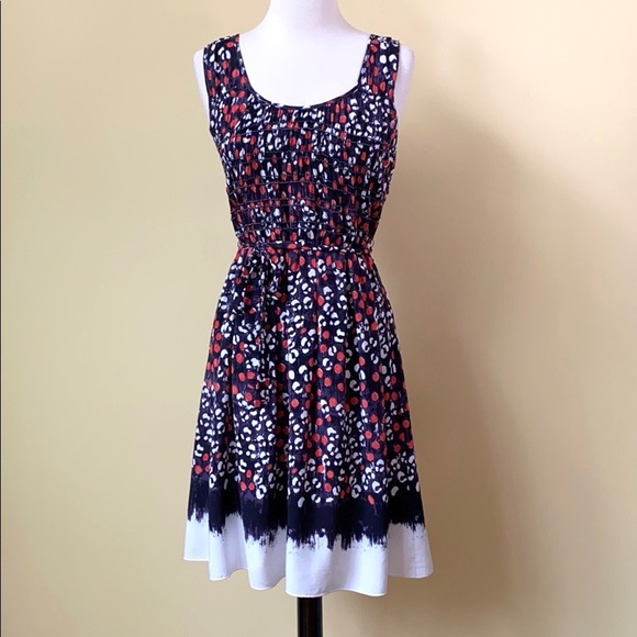 Sophie Max Sleeveless A-Line Purple Pattern Dress - Picture 1 of 8